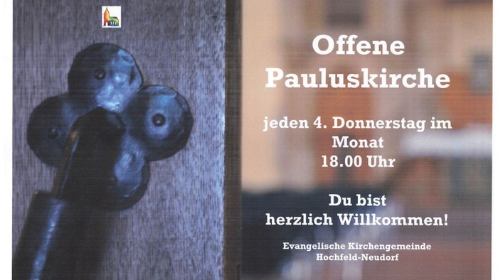 Einladung zur Kirche mit Datum und Uhrzeit