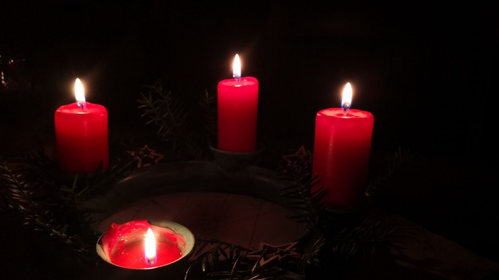 Kerzen am Adventskranz