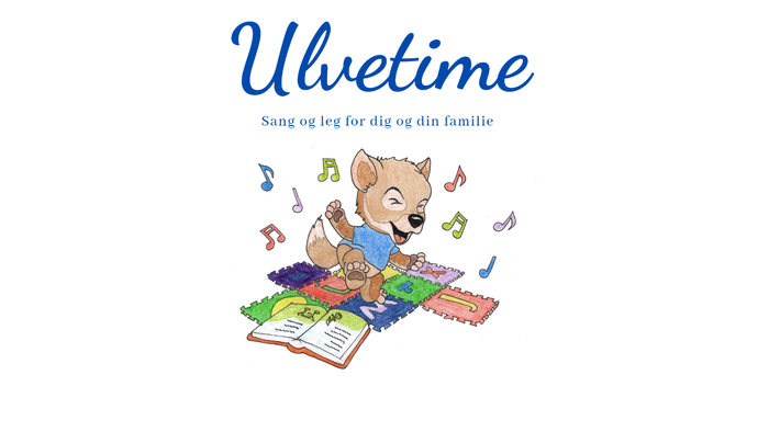 En tegnefilmshund, der spiller guitar med noderegn omkring, med titlen *