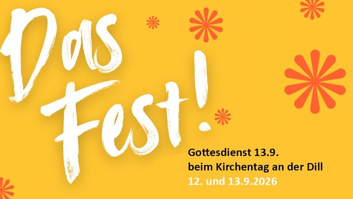 Bekanntmachung für ein Kirchenfest mit Gottesdienstterminen und Veranstaltungsort am 12.–13. September 2026.