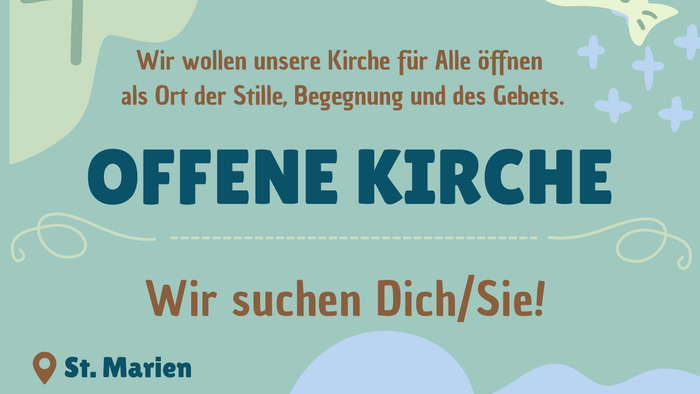 Plakat zum Infotreffen Offene Kirche