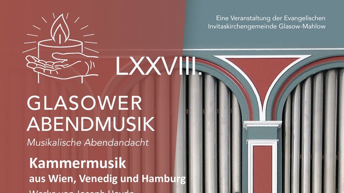 Kammerkonzertplakat mit klassischen Musikaufführungen in der Reihe „Glazer Abendmusik“ am 17. April 2026.