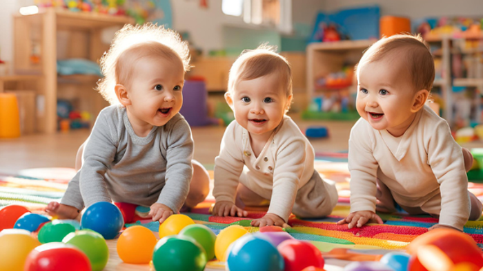 Kleinkinder mit Spielzeugen