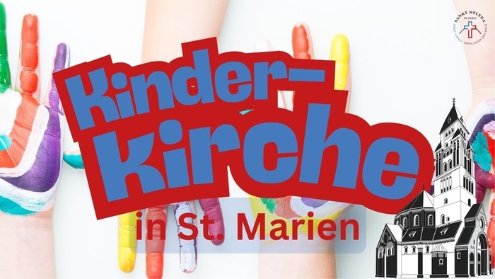 Kinderkirche in St. Marien mit bunten Eisstielen und Kirche