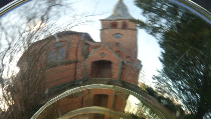 Spieglung Kirche Geltow