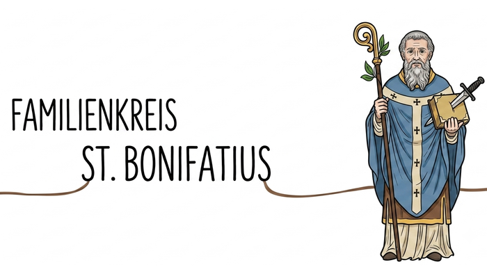 Bild des Hl. Bonifatius mit dem Schriftzug Familienkreis St. Bonifatius