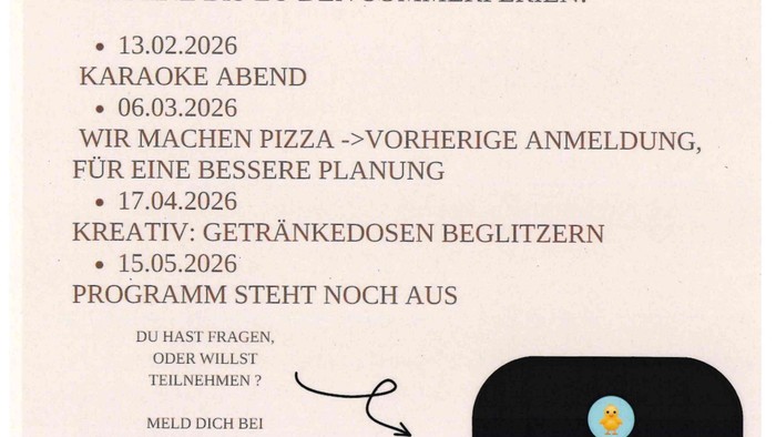 Jugendtreff Bad Berleburg Programm Februar bis Mai 2026