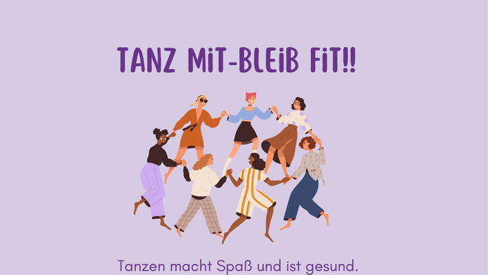 Tanzveranstaltung mit Spaß und Bewegung, montags 15-16:30 Uhr, 3 € Eintritt, Leitung Anna Hufsky-Winkler, Ev. Cyriakusgemeinde Frankfurt.