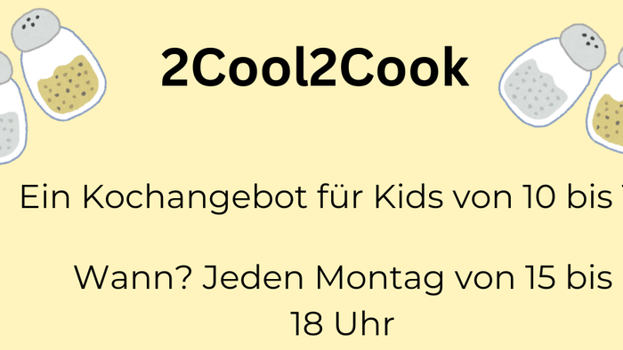 Kochkurs für Kinder im Alter von 10-14 Jahren, jeden Montag von 15-18 Uhr mit Nudel- und Suppenrezepten.