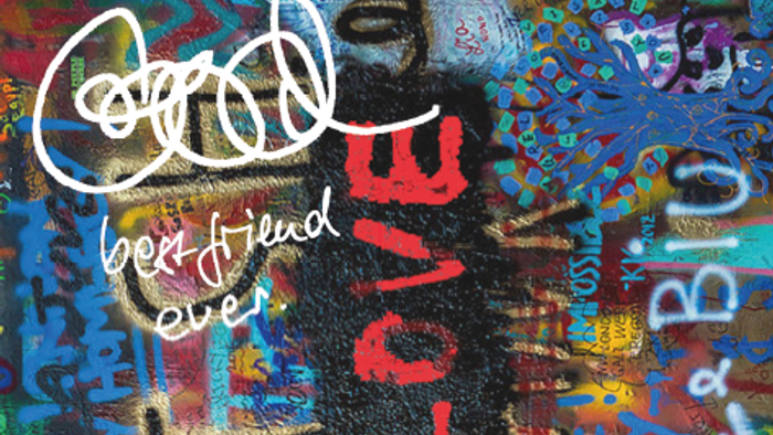 Grafitti Schriftzug: God best friend ever