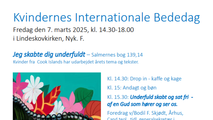 Kvindernes Internationale Bededag 2025 i Lindeskovkirken, Nykøbing F.