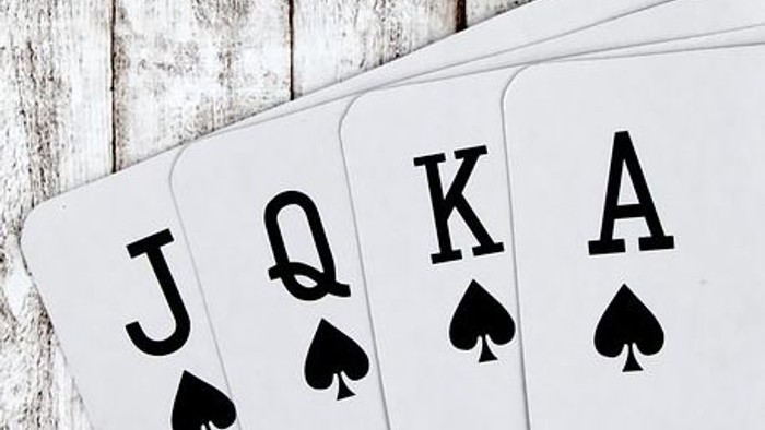 Kartenspiel Bube, Dame, König, Ass