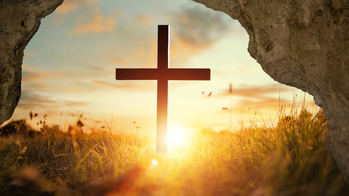 Cross in cave, Services for Holy Week