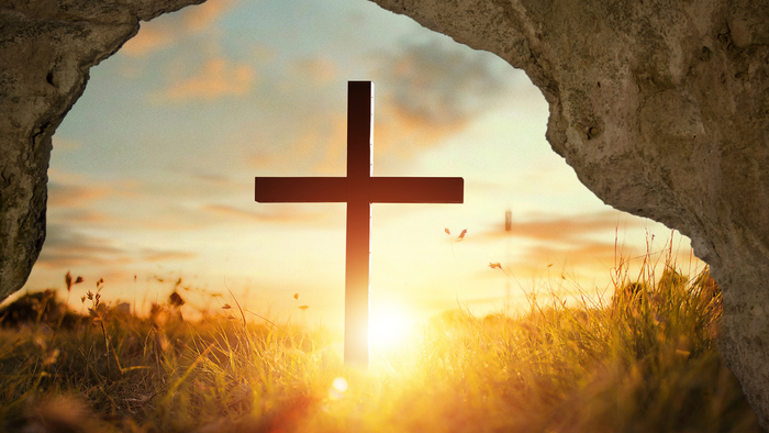 Cross in cave, Services for Holy Week
