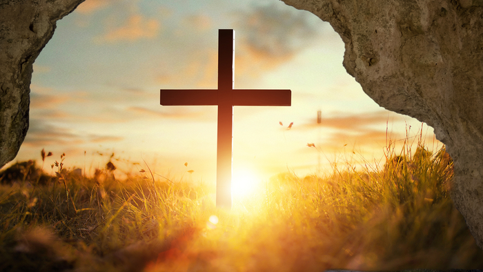 Cross in cave, Services for Holy Week
