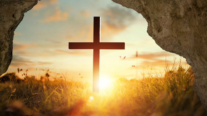 Cross in cave, Services for Holy Week