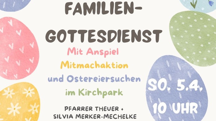 Ostereier Einladung Familien Gottedienst 