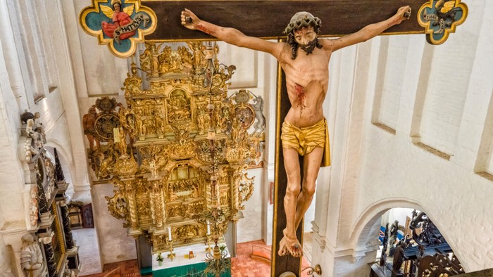 Helsingør Domkirkes altertavle og krucifiks