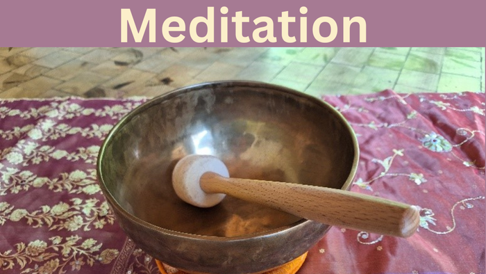 Meditationseinheit mit Klangschale, jeden Donnerstag im Gemeindehaus Neuhof von 8:30 bis 9:30 Uhr.