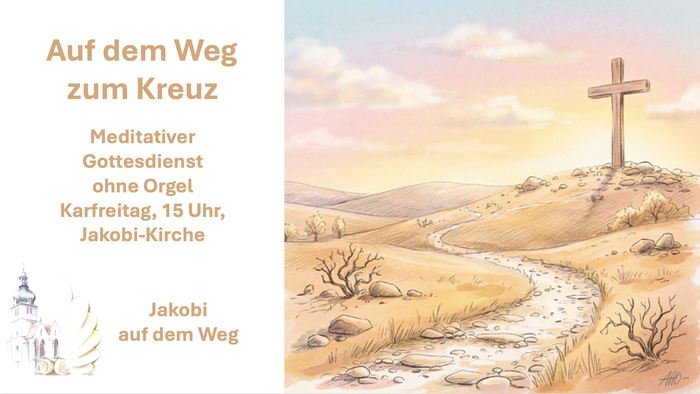 Jakobi auf dem Weg zum Kreuz