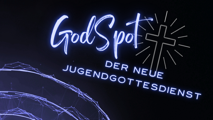 Werbeplakat für einen Jugendgottesdienst mit Snacks, Mocktails und Infos in Kassel.