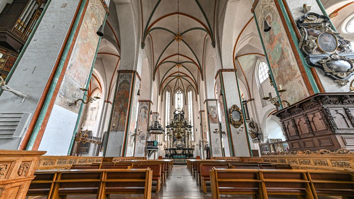 Innenansicht der Kirche St. Jakobi zu Lübeck