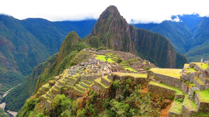 Eine alte Inka-Siedlung in den Bergen von Peru
