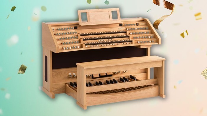 Kisselbach-Orgel auf feierlichem Hintergrund