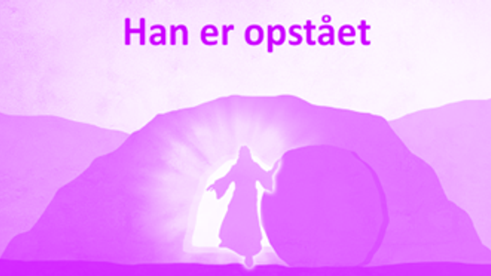 En silhuet af en skikkelse, der træder frem fra en glødende hule med teksten *