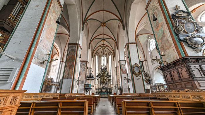 Innenansicht der Kirche St. Jakobi zu Lübeck