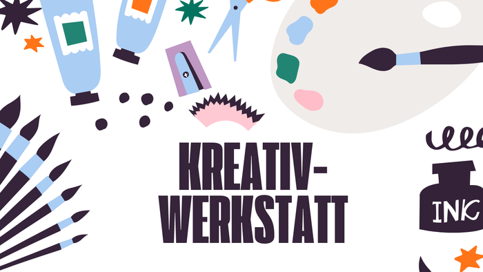 Plakat für kreative Workshops in Mittwoch mit Terminen, Uhrzeiten und Aktivitäten