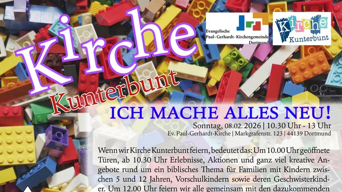 Einladung zur Kirche Kunterbunt in Paul-Gerhardt