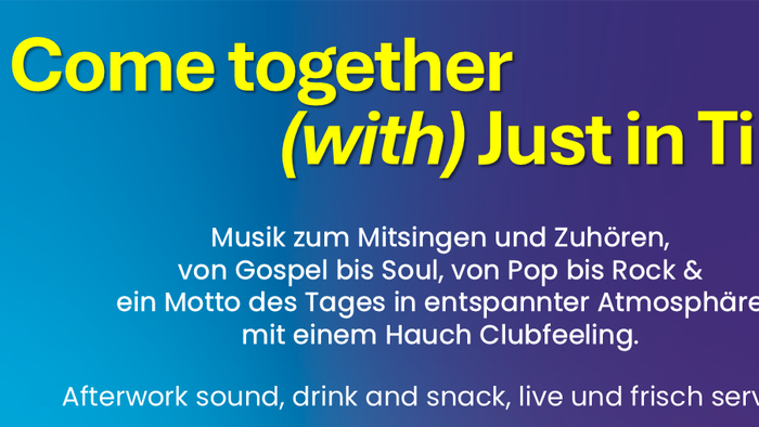 Das Bild zeigt den oberen Teil eines Plakats das für die Veranstaltung wirbt