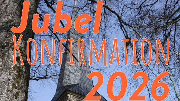 Aushangplakat zur Jubiläums-Firmung 2026 in der Dahler Dorfkirche mit Veranstaltungsdetails.