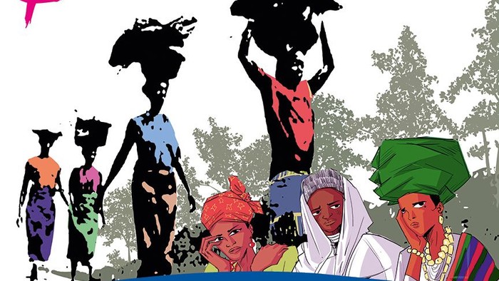 Plakat zum Weltgebetstag mit Fokus auf die Veranstaltung in Nigeria am 6. März 2026 – zur Teilnahme einladend und zum Tragen der Lasten aufrufend.