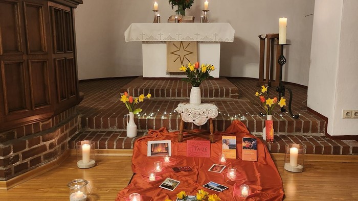 Foto Gestaltung Taizé Gebet Auferstehungskirche Liesborn