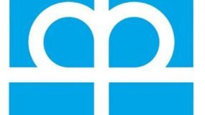 Das Bild zeigt zwei blaue Quadrate mit weißen Umrissen und einer weißen Linie in der Mitte.