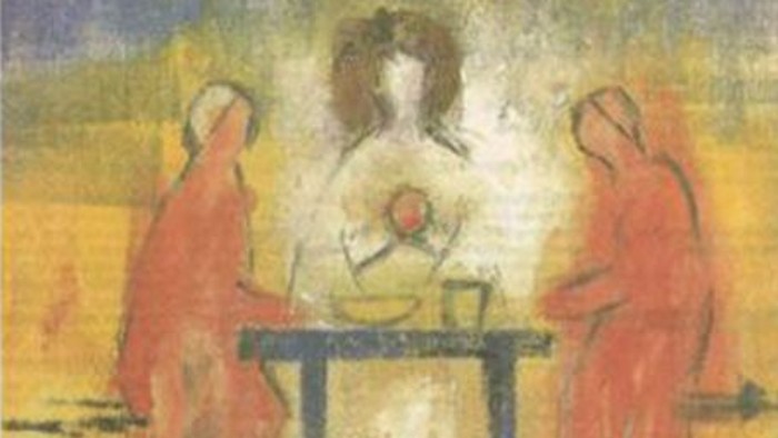 Drei Personen am Tisch