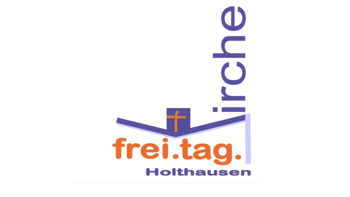 Logo für *„frei.tag Holthausen“* mit einer stilisierten Kirche und einem Text, der auf eine Veranstaltung am freien Tag hinweist.