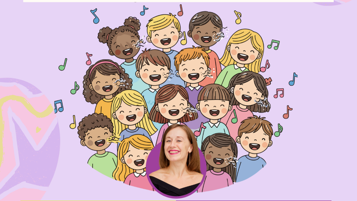 „Einwerbeplakat für einen neuen Kinderchor unter der Leitung von Kathrin Duschek, Start am 7. Januar 2026.“