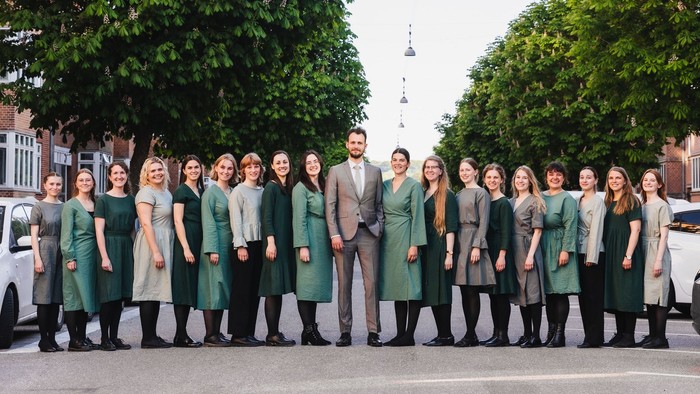 Vox Mariæ opstillet på gaden på Frederiksbjerg i Aarhus