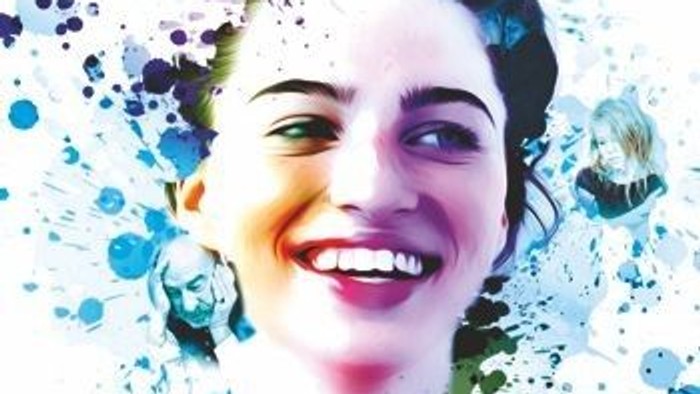 Buntes Porträt mit Text, der sich für die Anerkennung und Achtung der Würde und Rechte aller einsetzt.