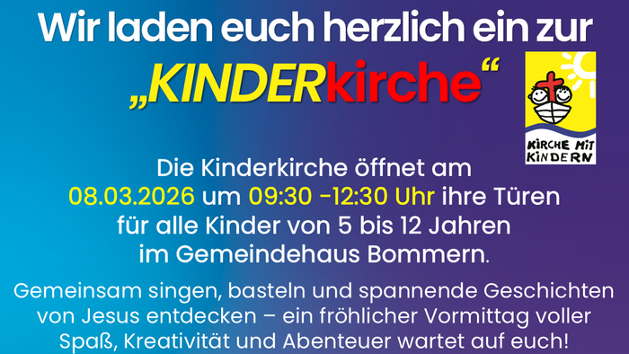 Das Bild zeigt ein Plakat mit der Ankündigung der Kinderkirche und der Landkarte von Nigeria.