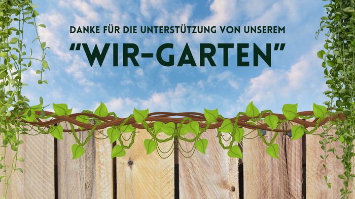 Holzzaun mit Kletterpflanzen, danke für die Unterstützung