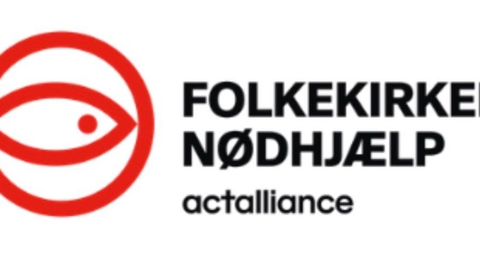 Folkekirkens Nødhjælps logo som ligner en fisk 