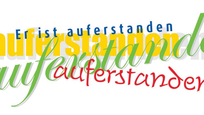  farbiger Schriftzug mit dem Wort 