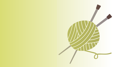 Et gult strå og kniven med gule tråde