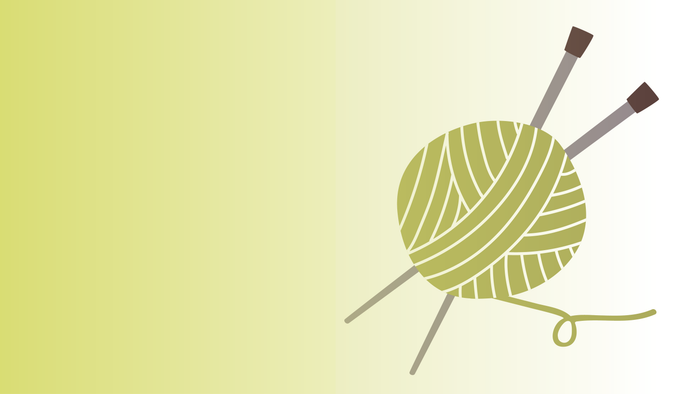 Et gult strå og kniven med gule tråde