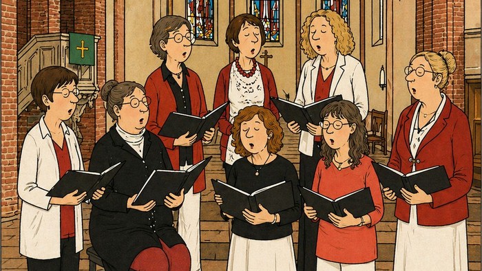manus mulierum singt in der St. Marienkirche.