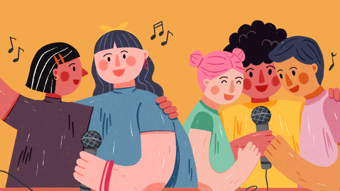 Familiekor ligger mandag eftermiddag og er for børn i følge med voksen.